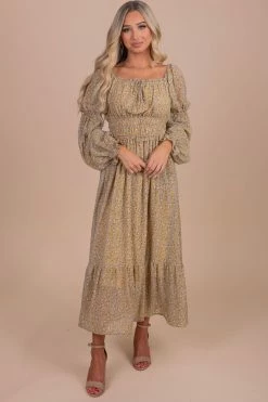 &merci Made With Love Floral Print Maxi Dress 10 &merci Made With Love Floral Print Maxi Dress -Bella Ella Sales yellow main 141413a7 9012 4357 975b da3d9ac4b4fb 5000x